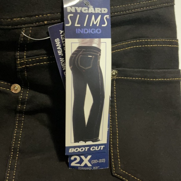 Nygard Slims Boot Cut Black Jeans 2 X 